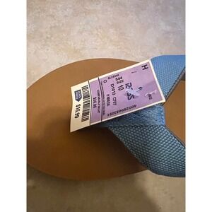 Hari Mari Flip Flops Size 10 Mens Womens Blue Tan Comfortable Beach Sandals